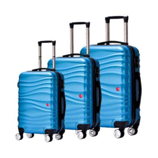 MARIA 3pc Luggage Set, ABS - Sky Blue