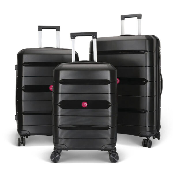 MATTEO 3pc Luggage Set, ABS - Matte Black