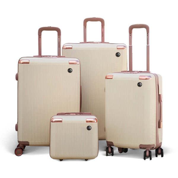 ALESANDRO 4pc Luggage Set, ABS - Cream