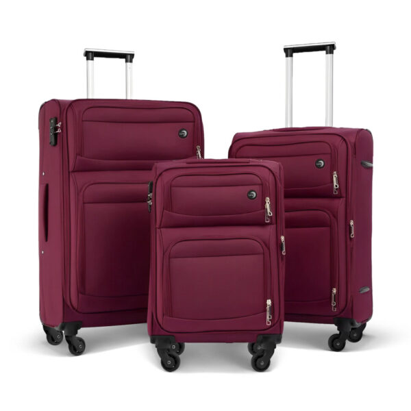 GIACOMO 3pc Luggage Set, Soft Shell