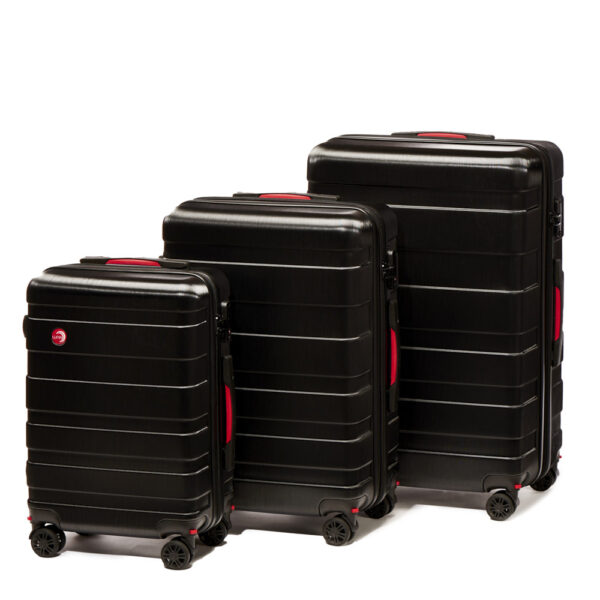 LUCA 3pc Luggage Set, ABS - Matte Black